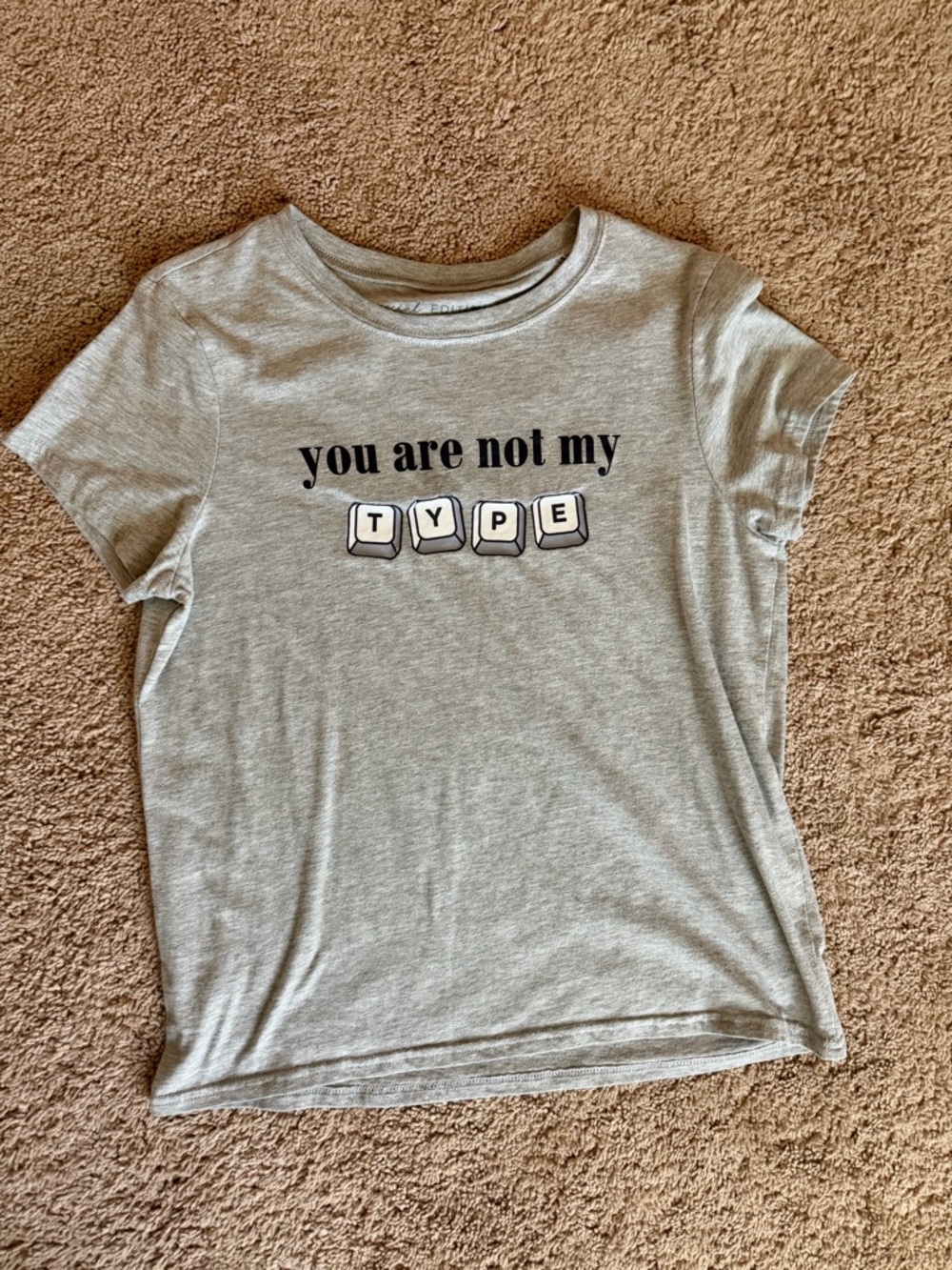 Gray 'You Are Not My Type' Graphic Tee - Kids